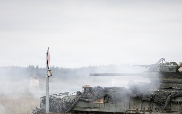 U.S. Soldiers from the 1st Squadron, 2d Cavalry Regiment conduct live-fire exercise
