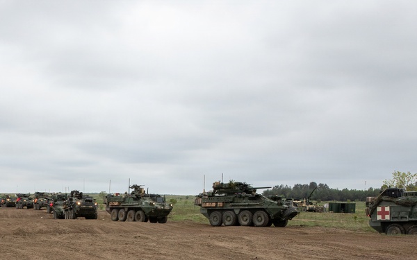 U.S. Soldiers from the 1st Squadron, 2d Cavalry Regiment conduct live-fire exercise