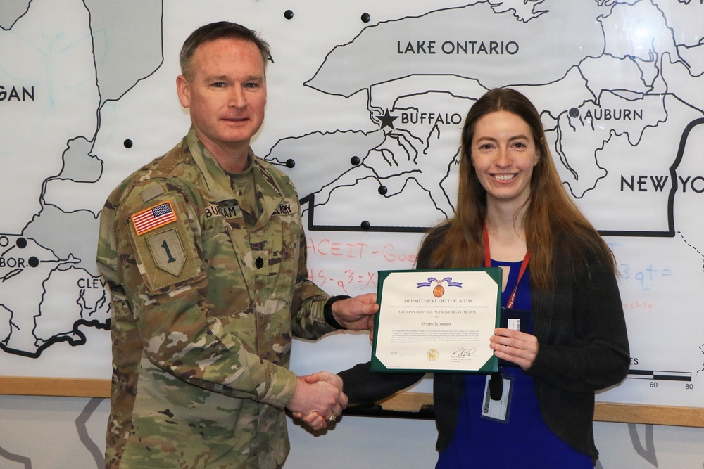 Kirstin Schauger Receives Civilian Service Achievement Award