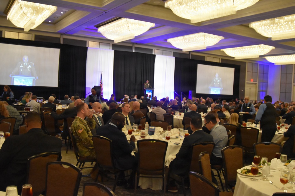 Army Deputy Chief of Staff, G-6, Lieutenant General Jeth Rey, speaks at AFCEA BELVOIR Industry Day 2026