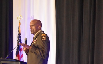 Army Deputy Chief of Staff, G-6, Lieutenant General Jeth Rey, speaks at AFCEA BELVOIR Industry Day 2026