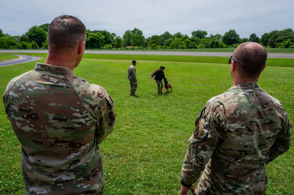 Eighth Air Force Command Chief visits Airmen at 2nd Security Forces Squadron