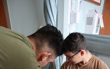 Navy medical personnel aboard MCB Camp Pendleton train on walking blood bank operations at NHCP