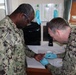Navy medical personnel aboard MCB Camp Pendleton train on walking blood bank operations at NHCP