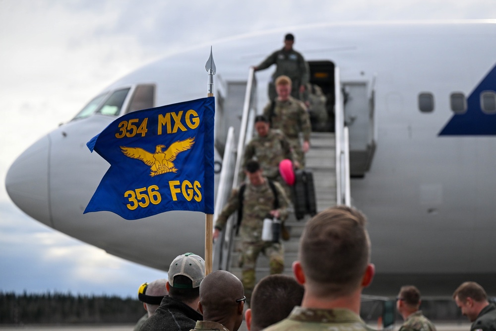 356th FS &amp; FGS Airmen return from Kadena AB