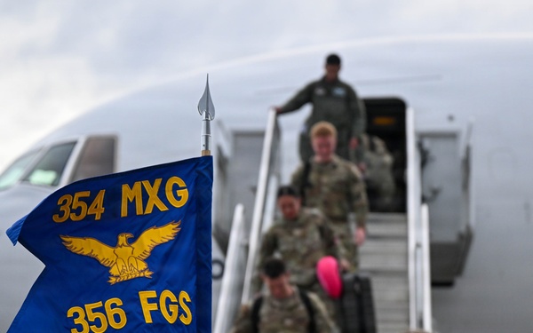 356th FS &amp; FGS Airmen return from Kadena AB