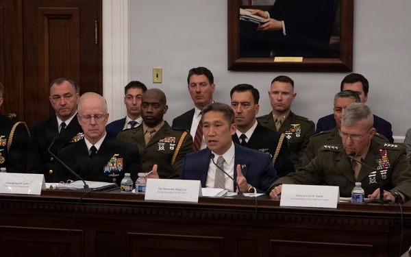 SECNAV, CNO, CMC Testify to HAC-D