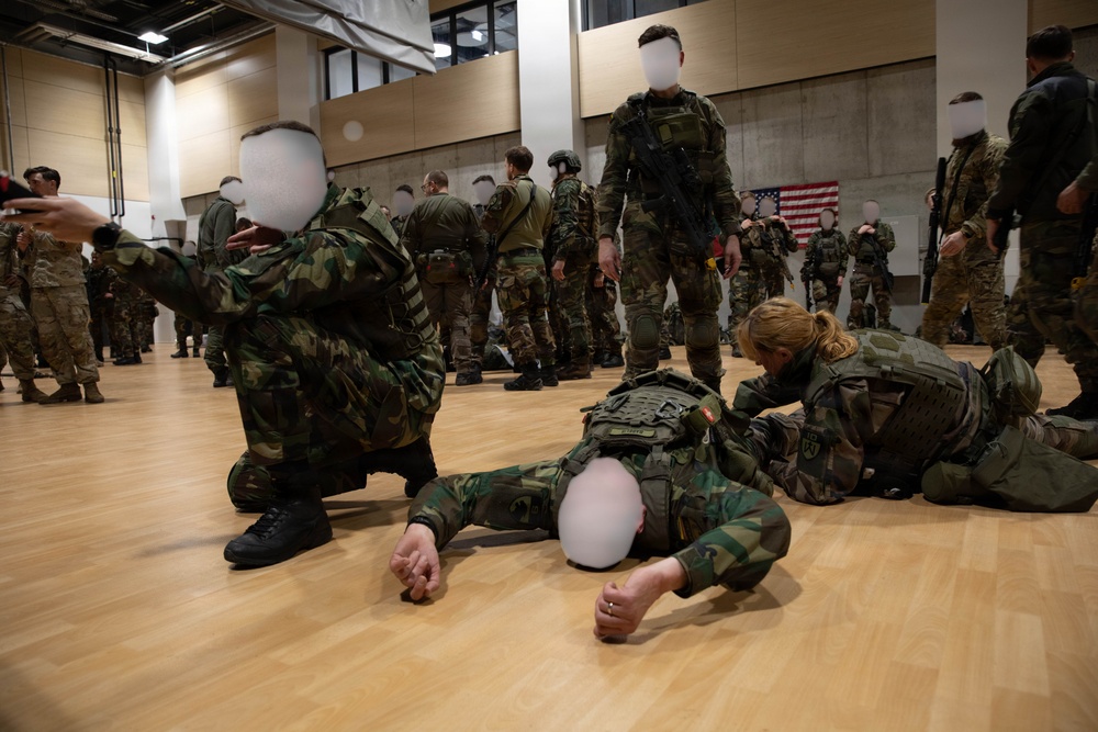 U.S. Soldiers train Lithuanian Riflemen's Union