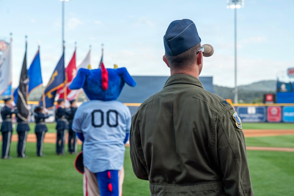 Military Appreciation Night at the Spokane Indians’ baseball game
