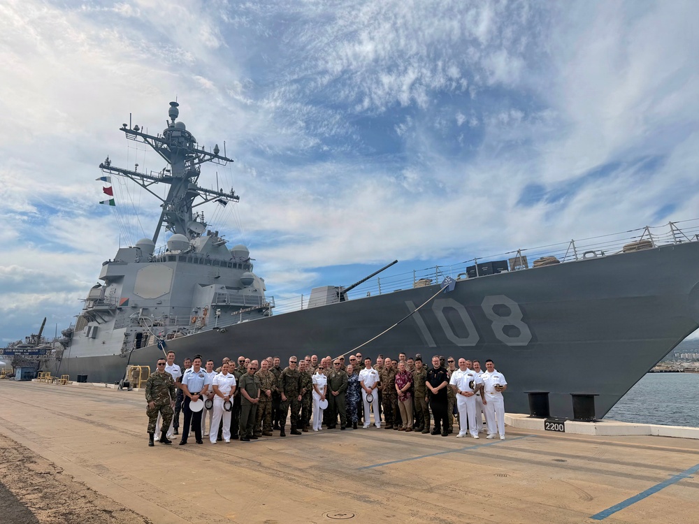 USS Wayne E. Meyer Hosts Foreign Defense Attaché Tour