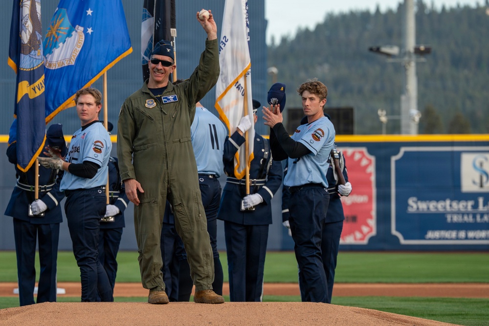 Military Appreciation Night at the Spokane Indians’ baseball game