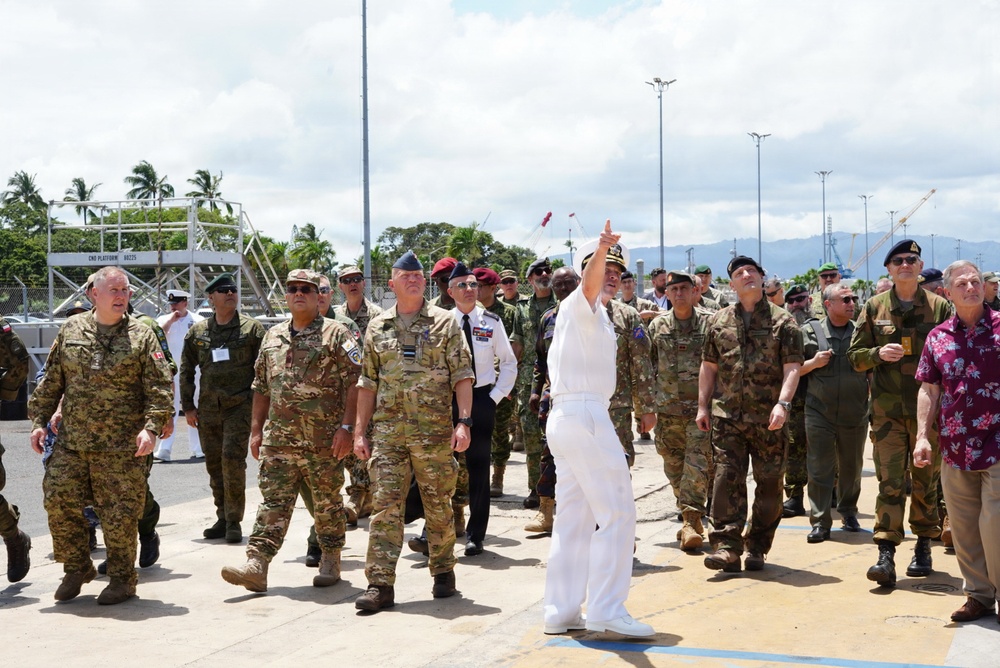 USS Wayne E. Meyer Hosts Foreign Defense Attaché Tour