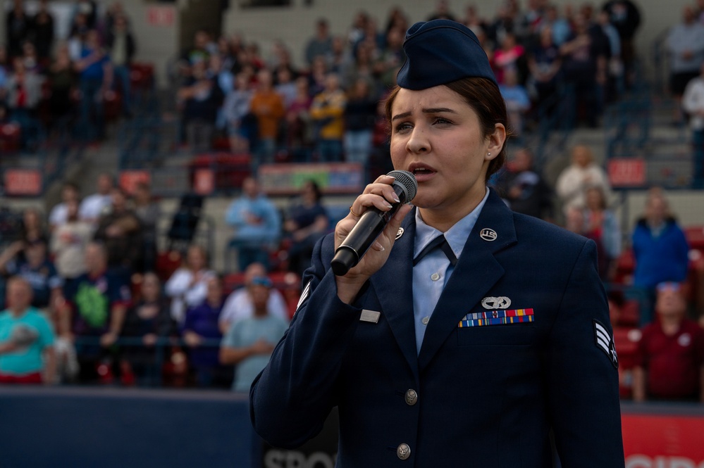 Military Appreciation Night at the Spokane Indians’ baseball game