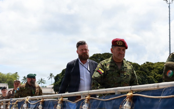 USS Wayne E. Meyer Hosts Foreign Defense Attaché Tour