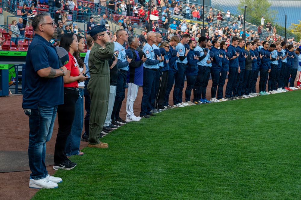 Military Appreciation Night at the Spokane Indians’ baseball game