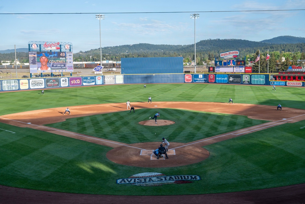 Military Appreciation Night at the Spokane Indians’ baseball game
