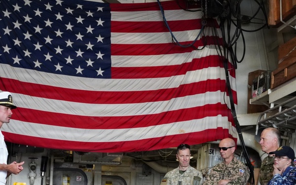 USS Wayne E. Meyer Hosts Foreign Defense Attaché Tour