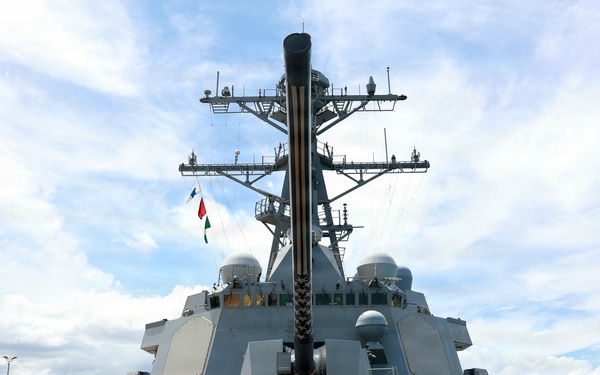 USS Wayne E. Meyer Hosts Foreign Defense Attaché Tour