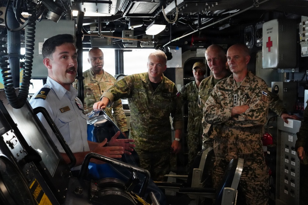 USS Wayne E. Meyer Hosts Foreign Defense Attaché Tour