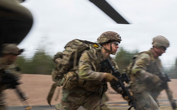 U.S. Soldiers conduct hot load training in Finland during Saber Strike