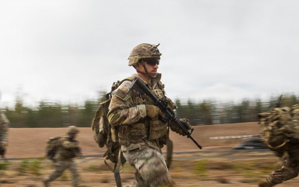 U.S. Soldiers conduct hot load training in Finland during Saber Strike