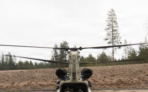 U.S. Soldiers conduct hot load training in Finland during Saber Strike