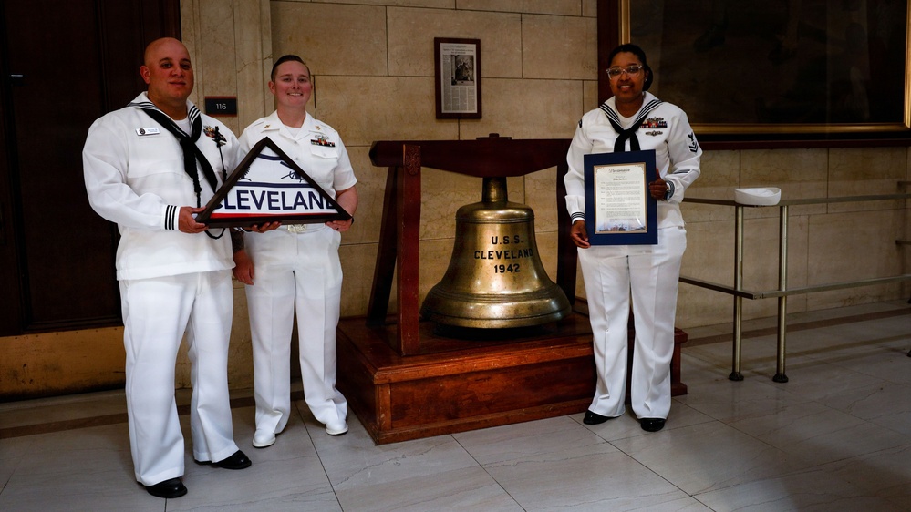 USS Cleveland (LCS 31) Attends Proclamation Ceremony at Cleveland City Hall