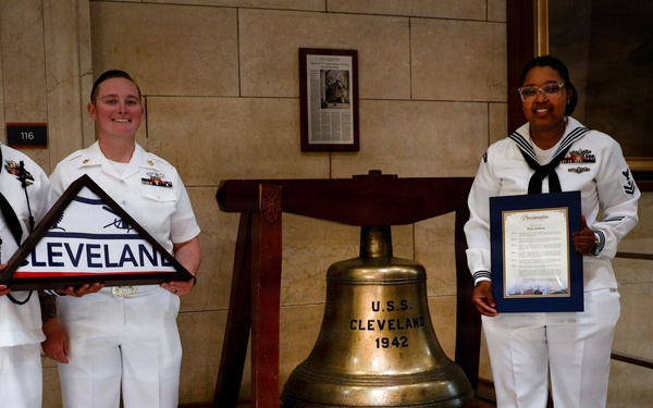 USS Cleveland (LCS 31) Attends Proclamation Ceremony at Cleveland City Hall