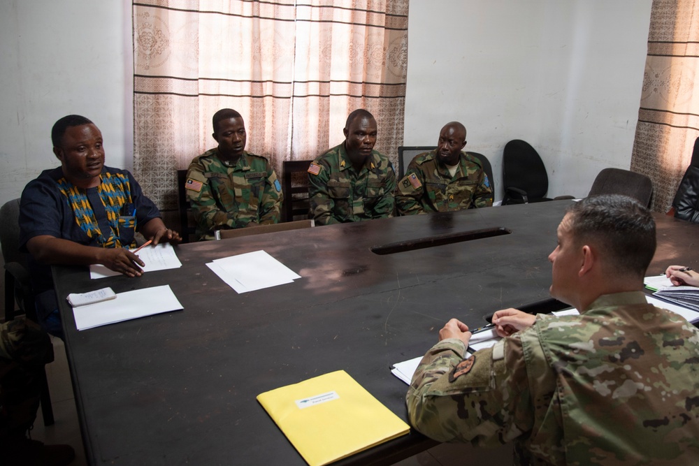 Michigan National Guard conducts partnership engagement with Armed Forces of Liberia chaplains, mortuary affairs specialists