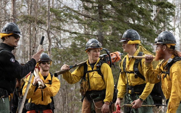 Alaska Air National Guard, Air Force, and State of Alaska Division of Forestry and Fire Protection firefighters team up during controlled burns