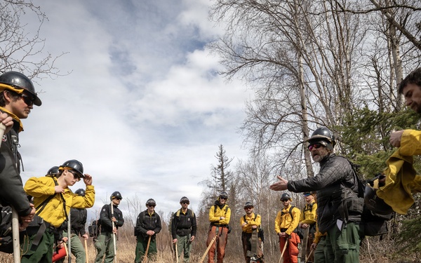 Alaska Air National Guard, Air Force, and State of Alaska Division of Forestry and Fire Protection firefighters team up during controlled burns
