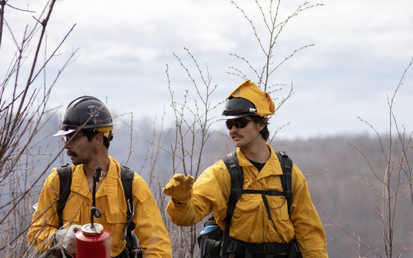 Alaska Air National Guard, Air Force, and State of Alaska Division of Forestry and Fire Protection firefighters team up during controlled burns