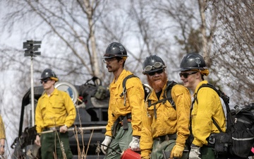 Alaska Air National Guard, Air Force, and State of Alaska Division of Forestry and Fire Protection firefighters team up during controlled burns