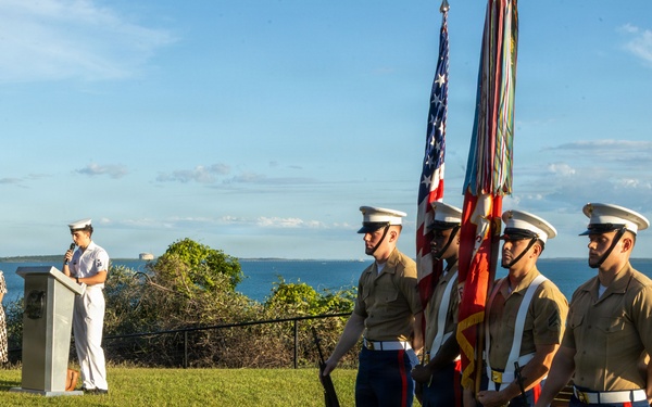 U.S. Marines participate in Coral Sea Ceremony