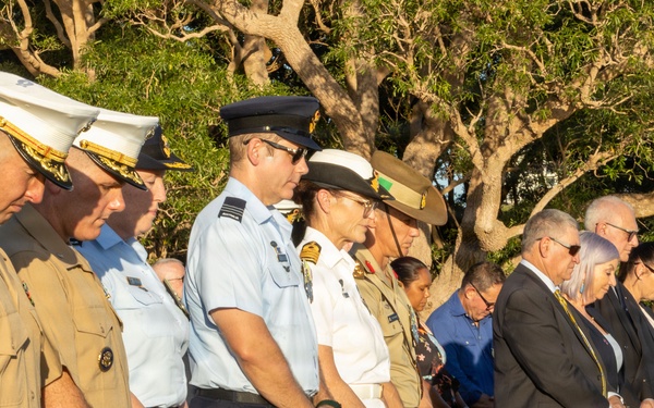 U.S. Marines participate in Coral Sea Ceremony
