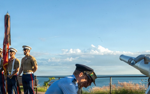 U.S. Marines participate in Coral Sea Ceremony