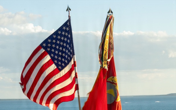 U.S. Marines participate in Coral Sea Ceremony