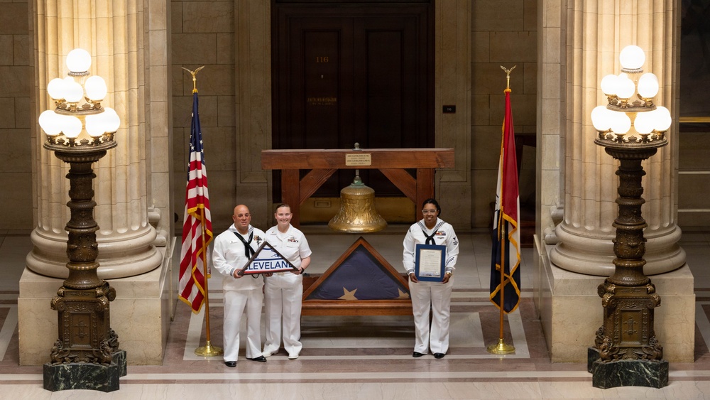 USS Cleveland (LCS 31) Sailors Recognized by City of Cleveland
