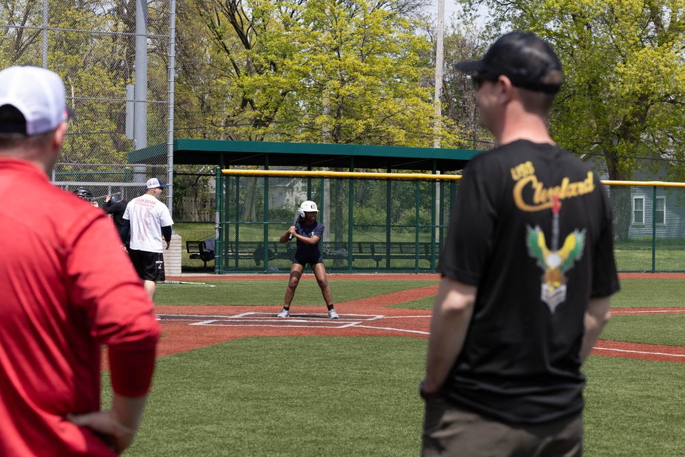 USS Cleveland (LCS 31) Sailors Play a Game of Baseball