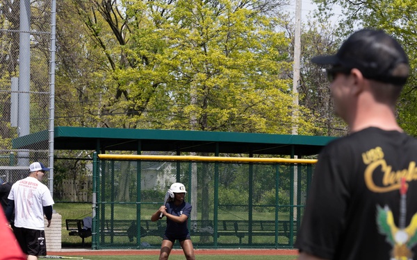 USS Cleveland (LCS 31) Sailors Play a Game of Baseball