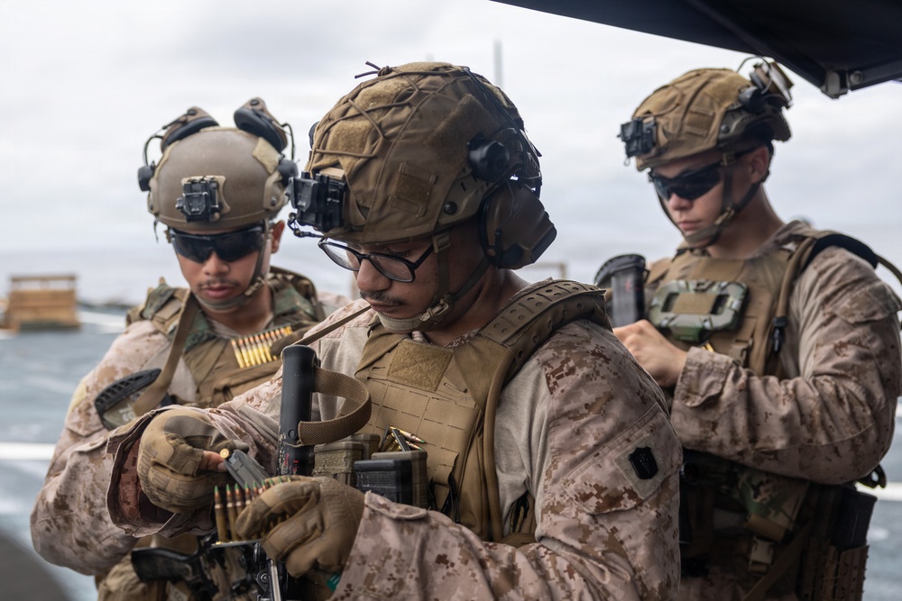 11th MEU Marines, Sailors Conduct Combat Marksmanship Training Aboard USS Comstock