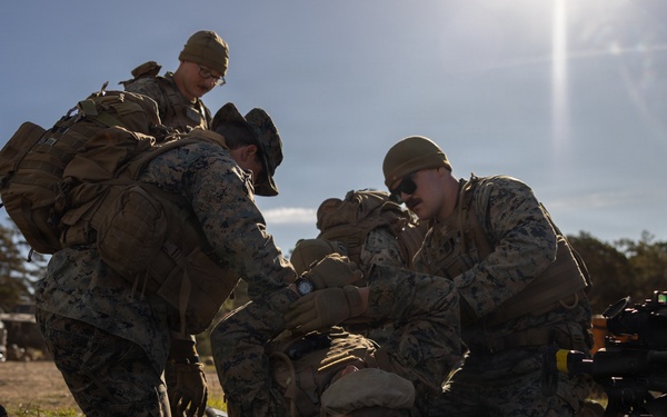 U.S. Marines execute machine gun range in Sweden