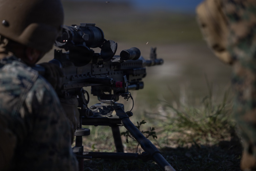 U.S. Marines execute machine gun range in Sweden