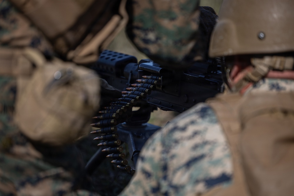 U.S. Marines execute machine gun range in Sweden