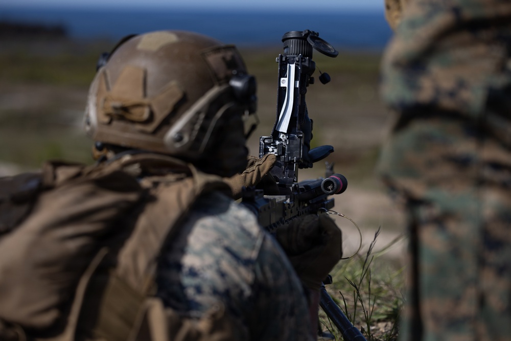 U.S. Marines execute machine gun range in Sweden