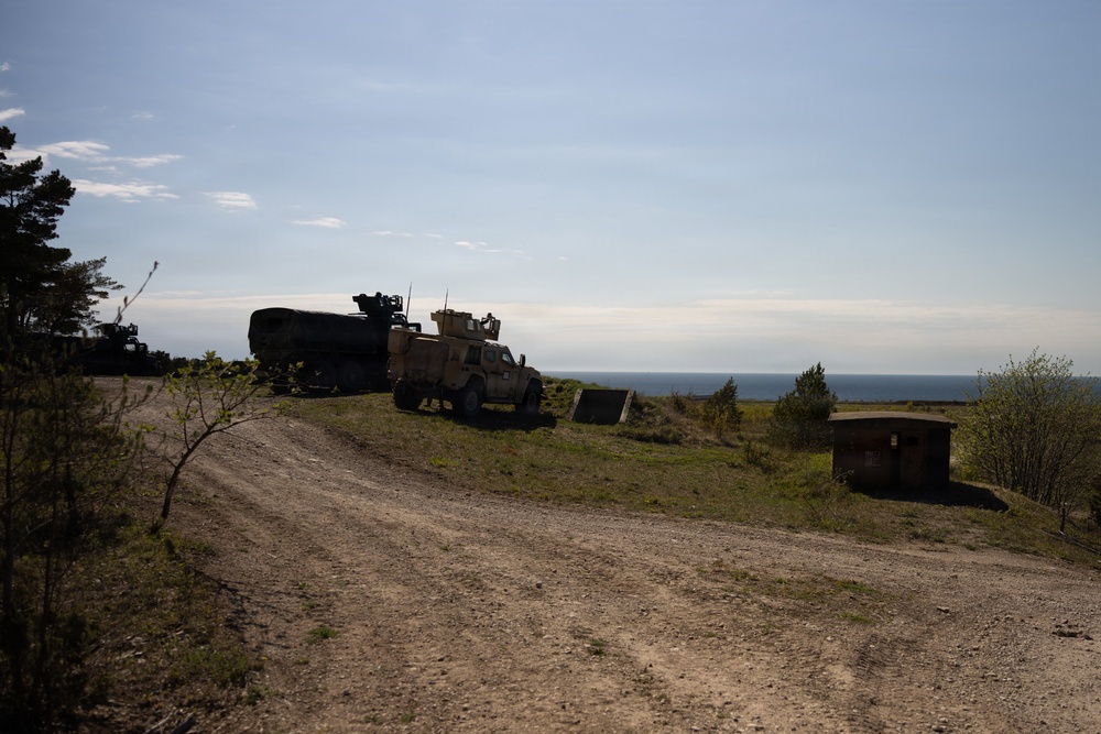 U.S. Marines execute machine gun range in Sweden