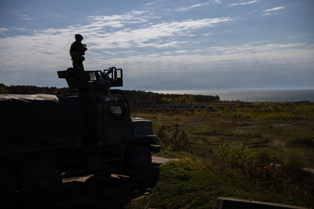U.S. Marines execute machine gun range in Sweden