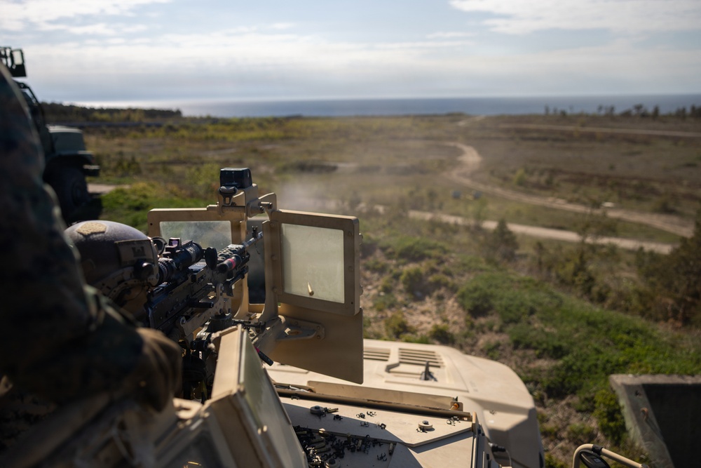 U.S. Marines execute machine gun range in Sweden