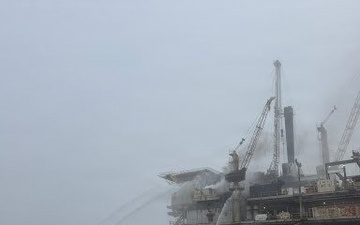 Coast Guard, partners respond to fire on non-operational natural gas platform