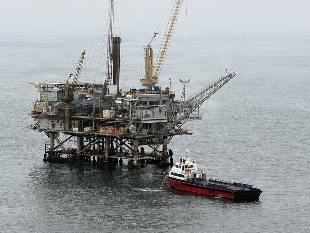 Coast Guard, partners respond to fire on non-operational natural gas platform
